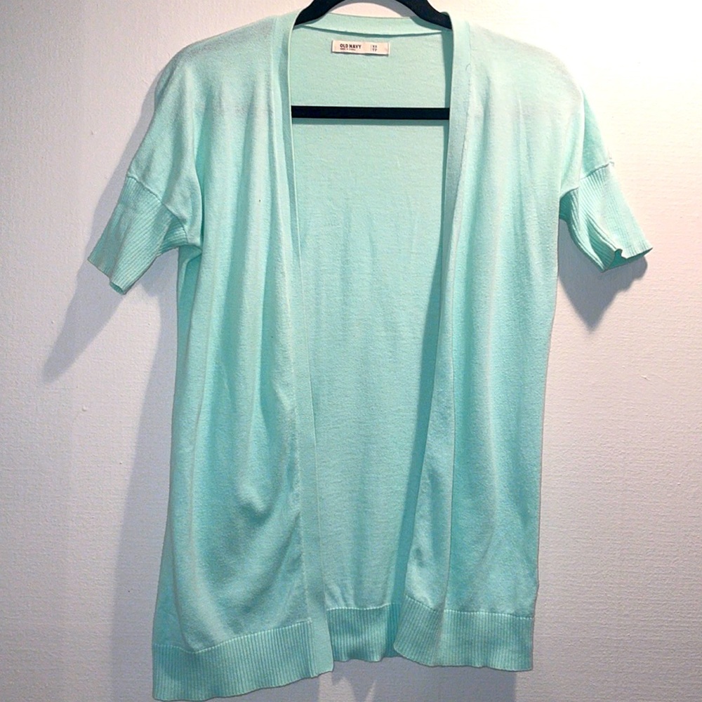 Old Navy Long open cardigan Mint color, Size: XS